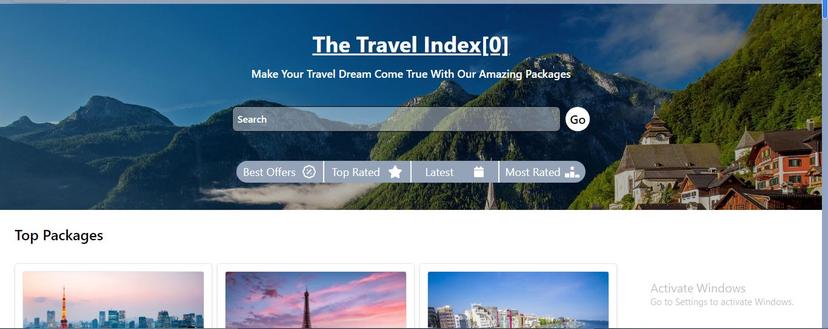 Travel Planner using MERN Screenshot